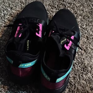 U.S. Polo Assn. Kids Black and Pink Shoes